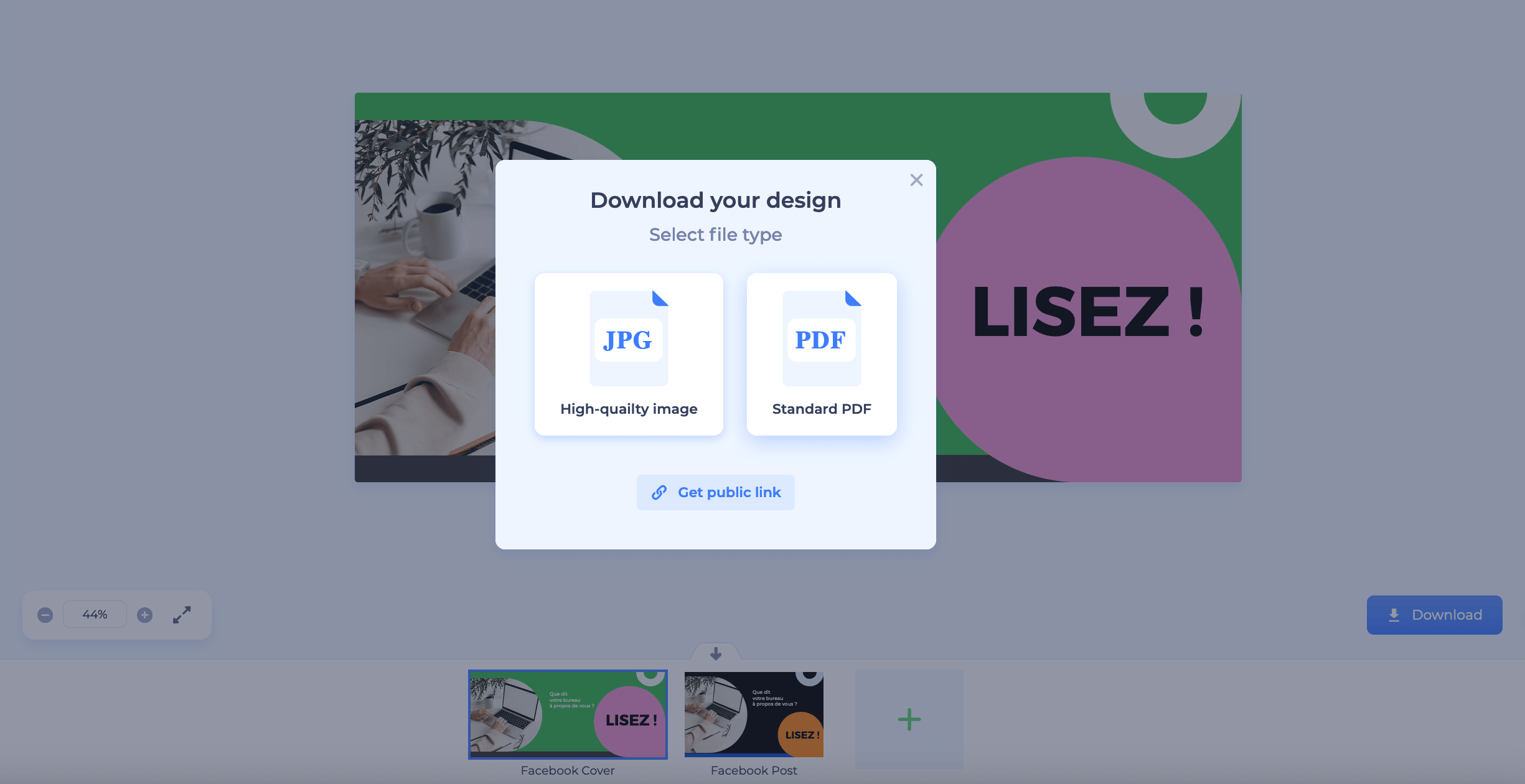 télécharger le design dans votre format préféré