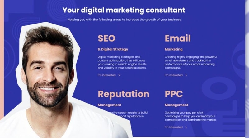 Digital Marketing Consultant template Renderforest