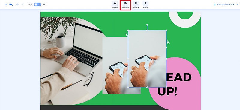 Duplicate layer button