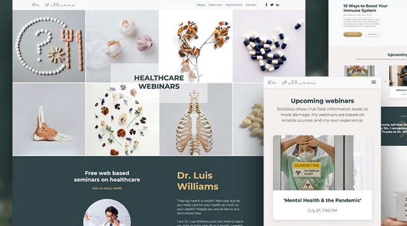 Healthcare Webinar website template