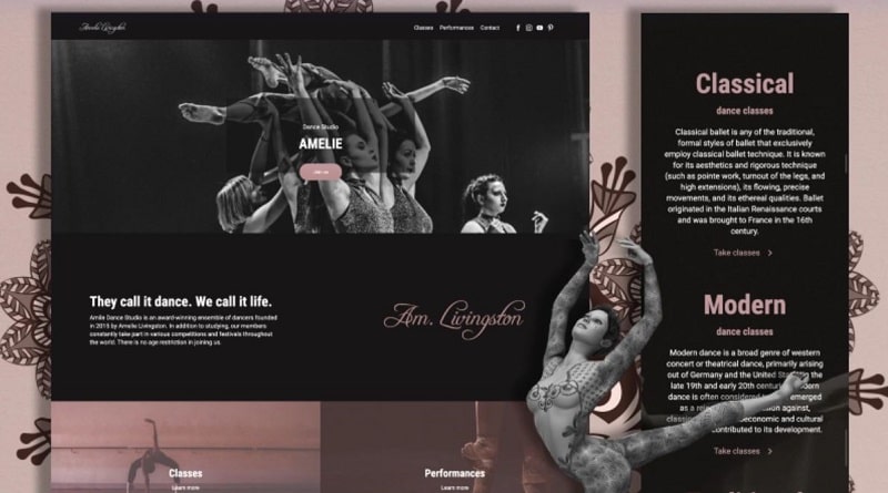 Dance Studio website template