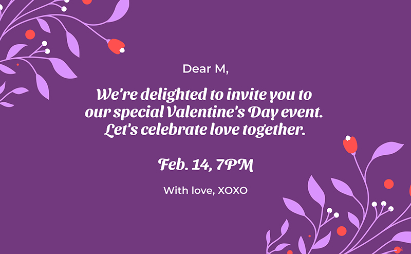 Valentine's Day Design - invitation 