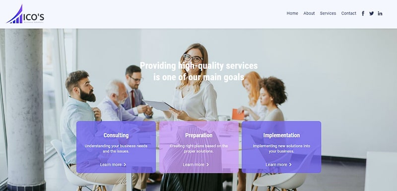 consulting agency website design