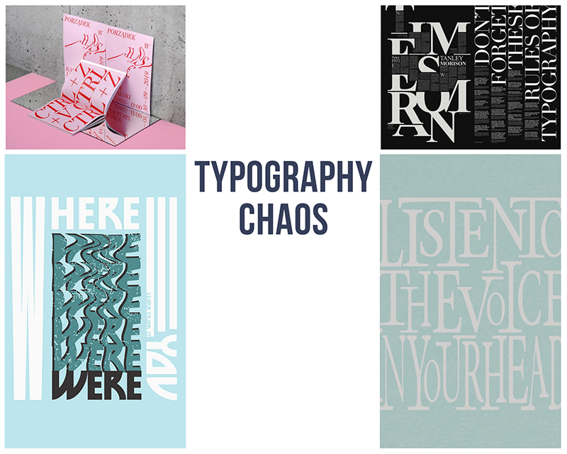 typography chaos graphic design trend