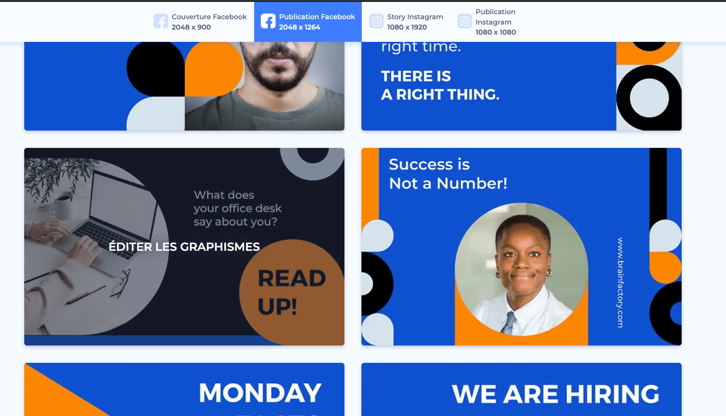 choisissez un modèle du pack de designs