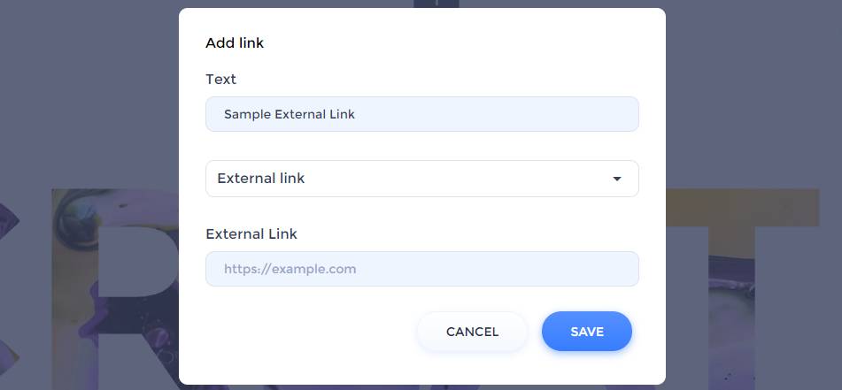 buat situs web dengan tautan eksternal sampel hutan render