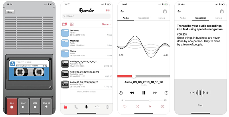 เครื่องบันทึกเสียงและโปรแกรมแก้ไขเสียง
