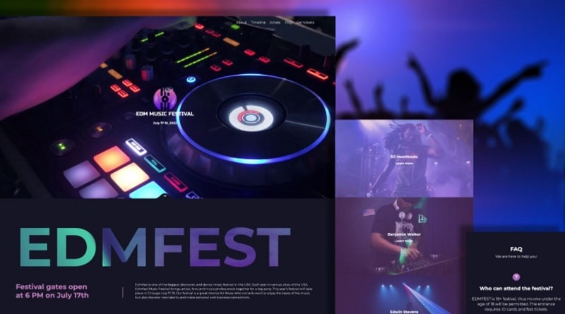 Music Festival website template