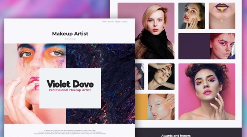 Makeup Artist website template