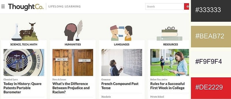 thoughtco color scheme