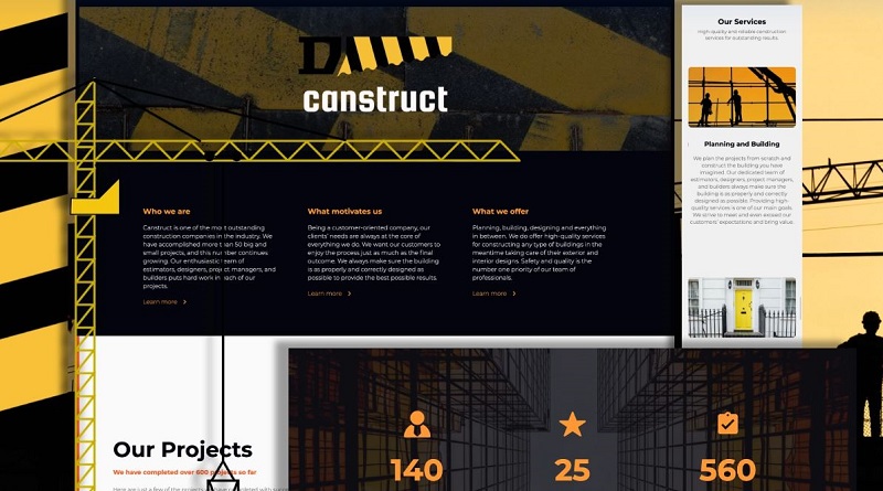 Full-Service Construction Company website template