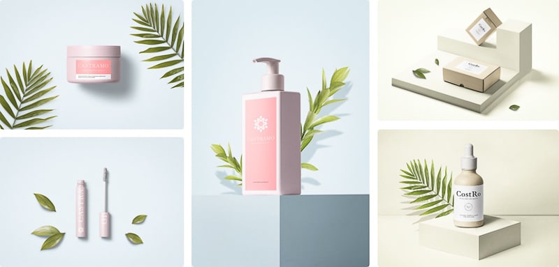 cosmetic branding mockups