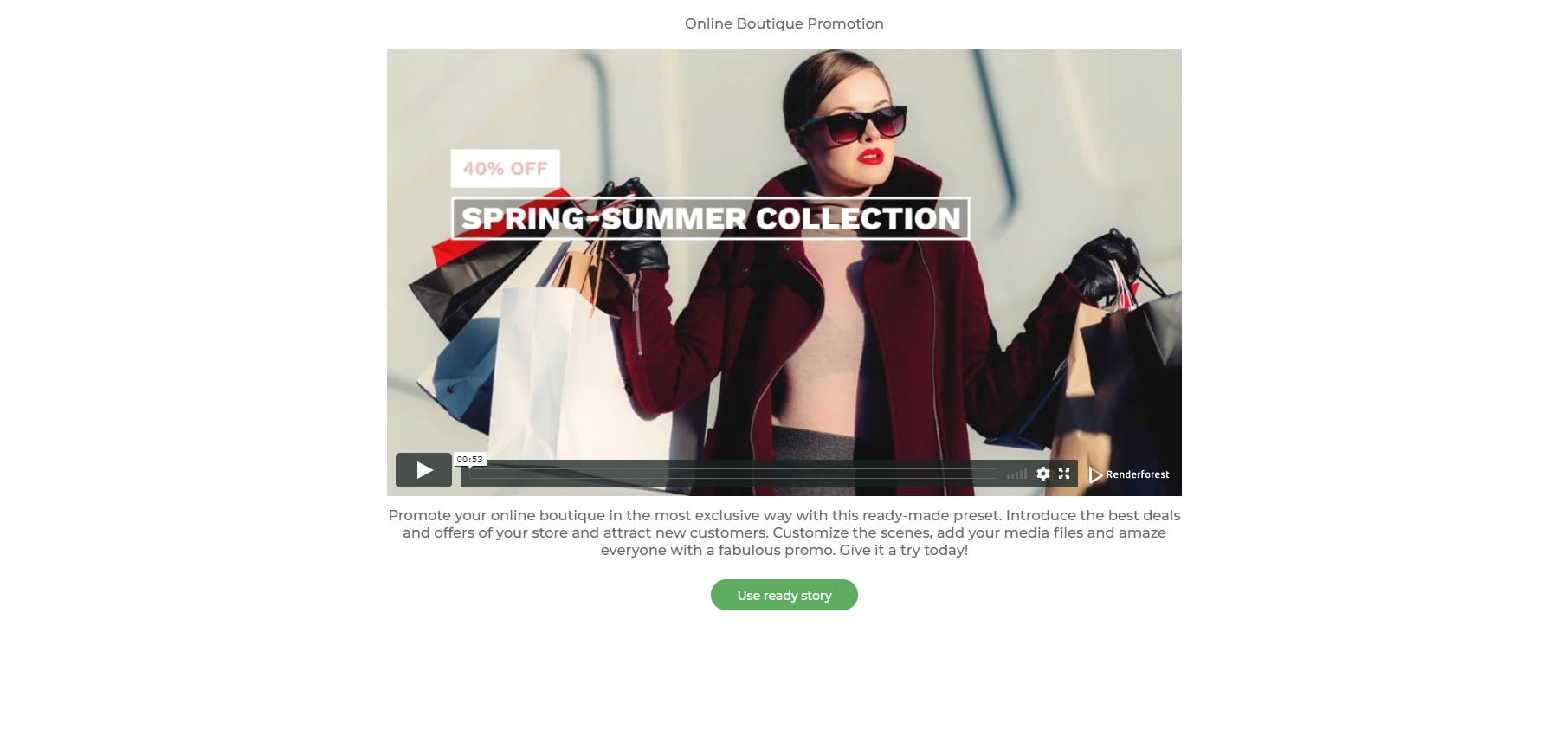 video ads preset