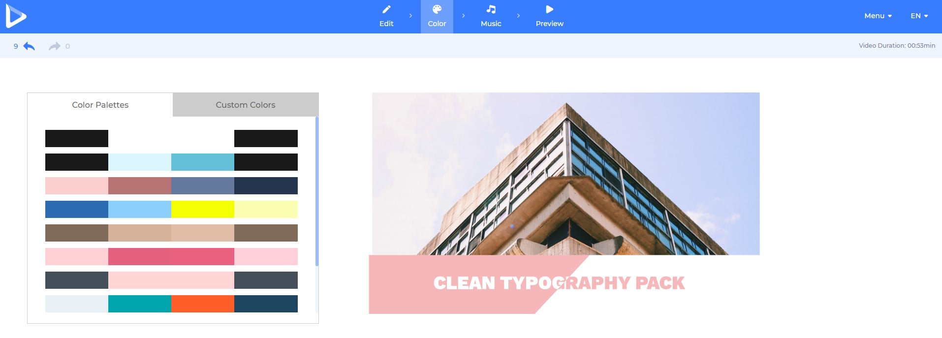 video ads colors