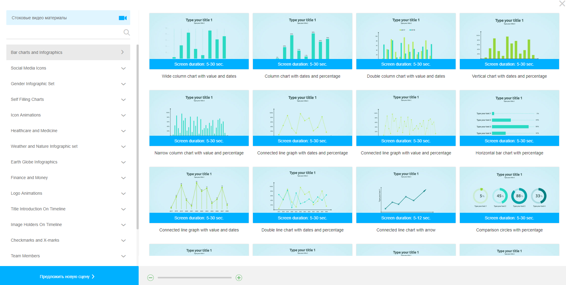 Сцены Чартов и Инфографики