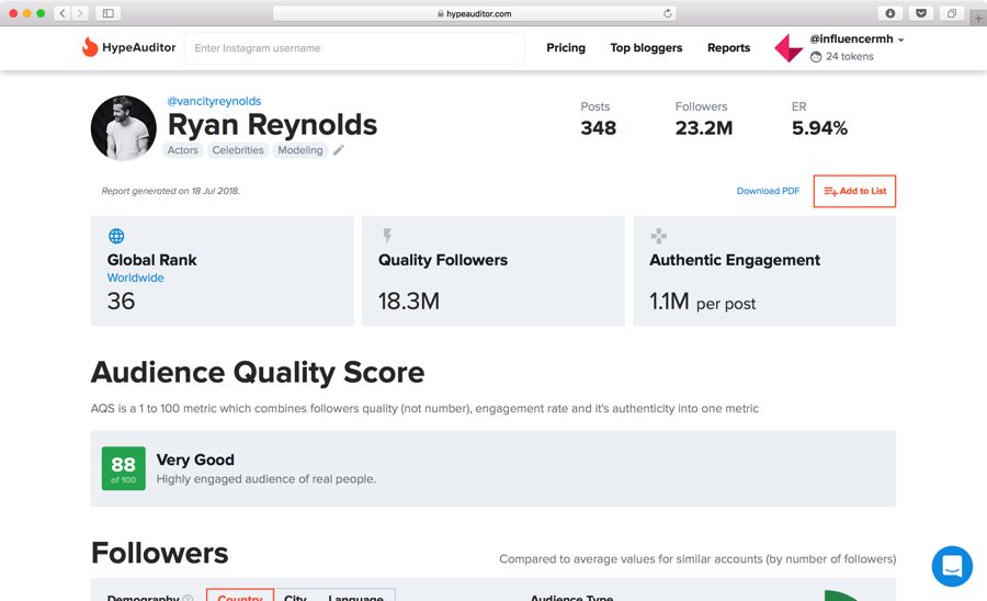 plug-in upfluence per Chrome