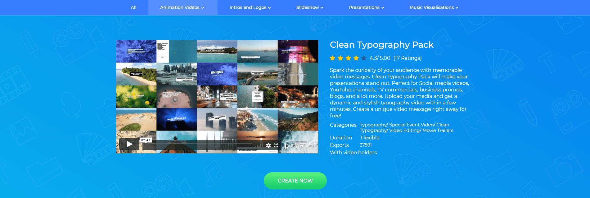video ads template