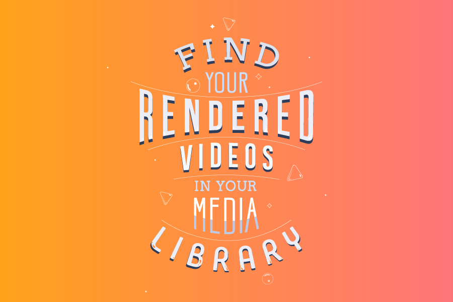 Encuentre sus videos renderizados en la Biblioteca Multimedia