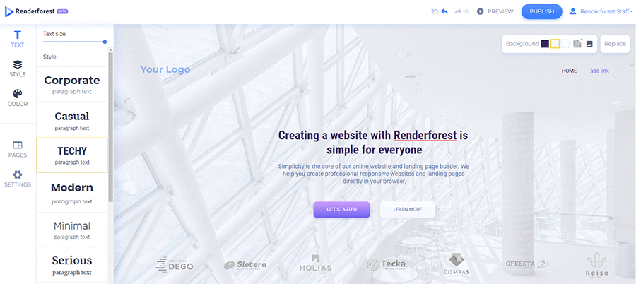 change website