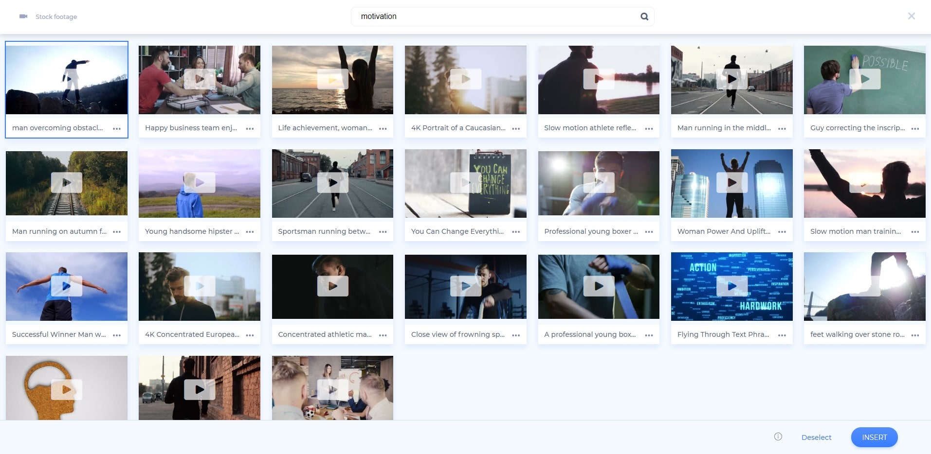 motivational video - add stock video