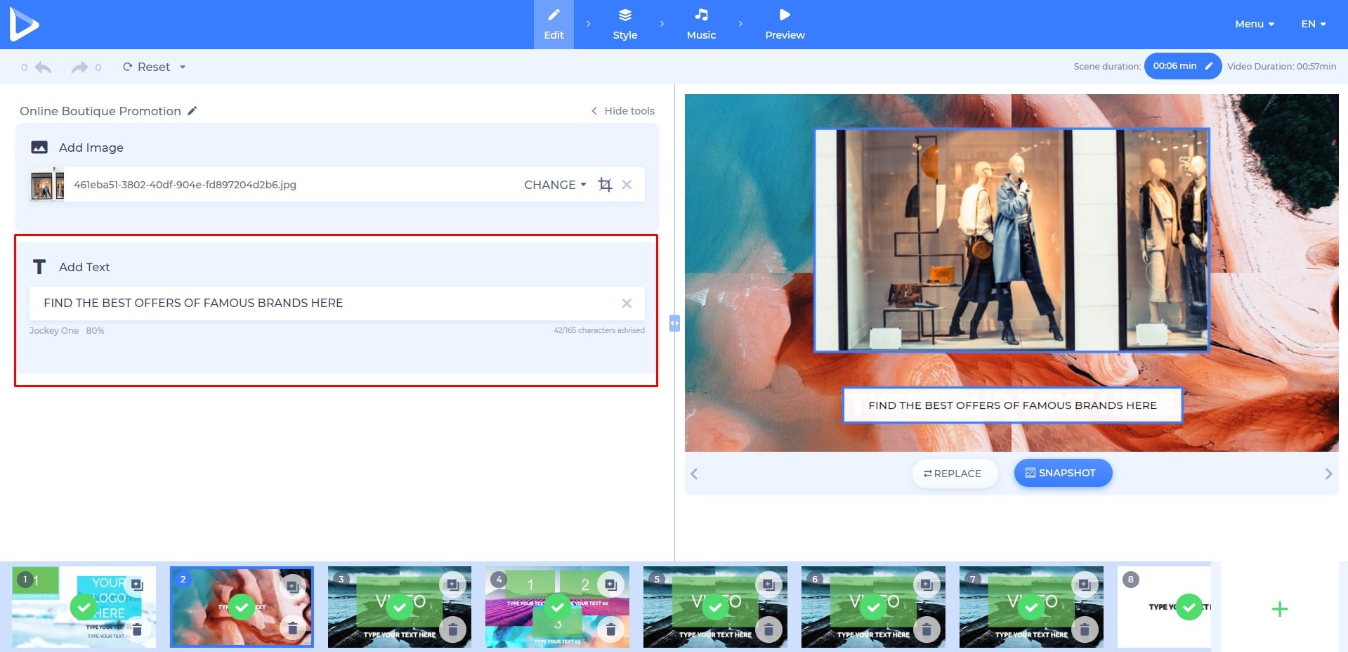 store promo online video editor