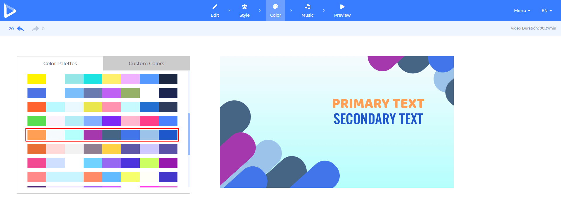 preview the scenes with snapshot feature