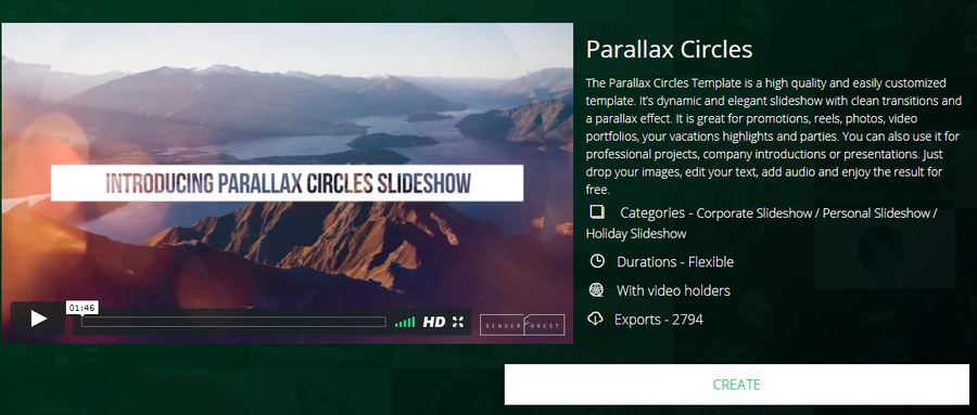 Parallax Circles Template