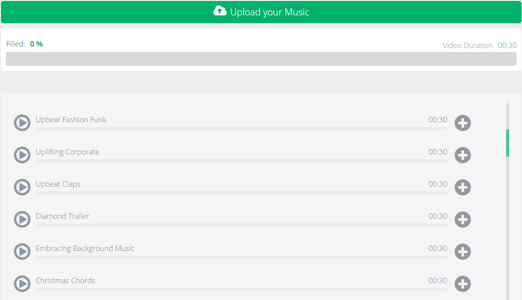 Renderforest Müzik Seçme