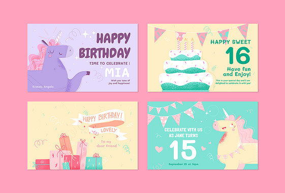 Set de création de vœux d՛anniversaire
