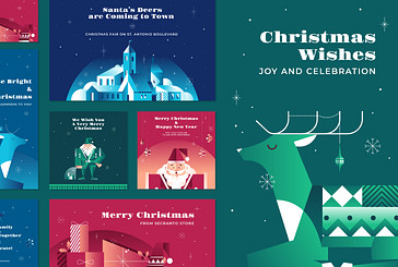 Kit de conceptions des vœux de Noël
