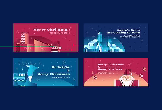 Kit de Designs Desejos de Natal