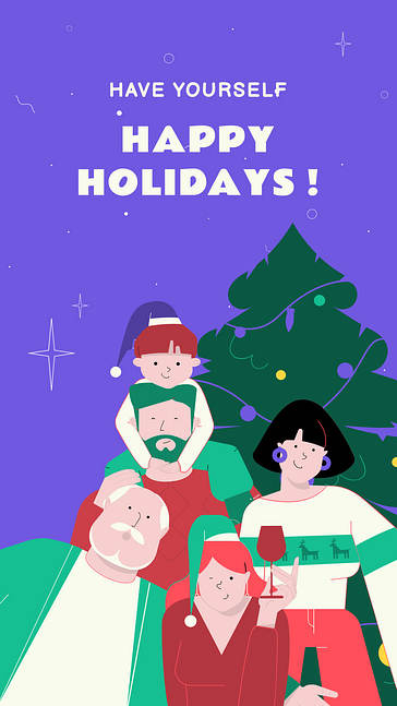 Шаблоны дизайна Новогодние празднования