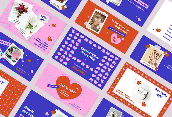 Kit de promotion des soldes de la Saint-Valentin