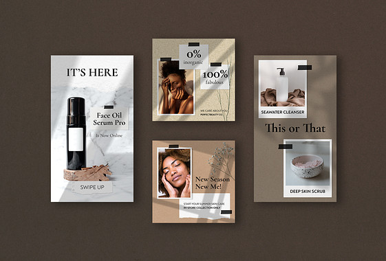 Kit de designs vintage de produits cosmétiques