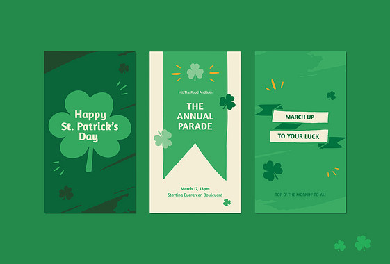 Designs promotionnels pour la Saint-Patrick
