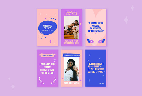 Set de designs pour l'autonomisation des femmes