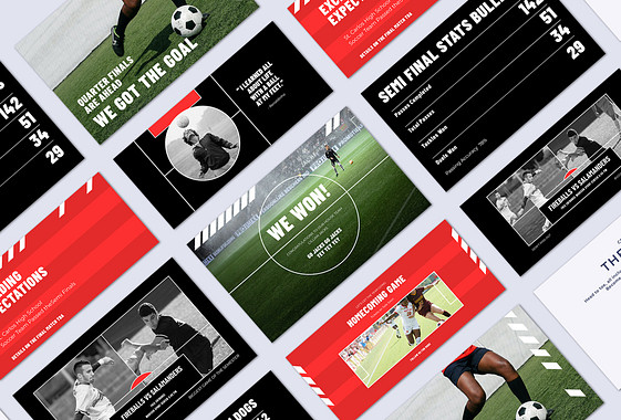 مجموعة تصميم تحت عنوان كرة القدم