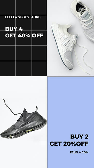 Set de designs pour la vente de chaussures