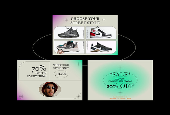 Städtische Mode Werbeset