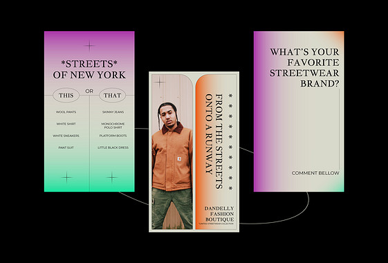 Städtische Mode Werbeset