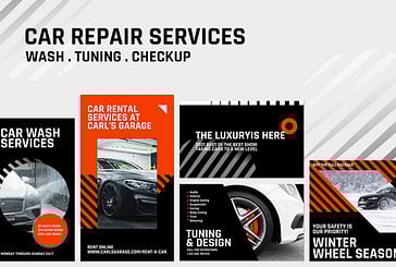 Set de visuels pour les services de réparation auto