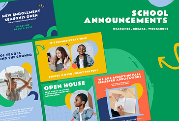 Kit de Diseños para Anuncios Escolares
