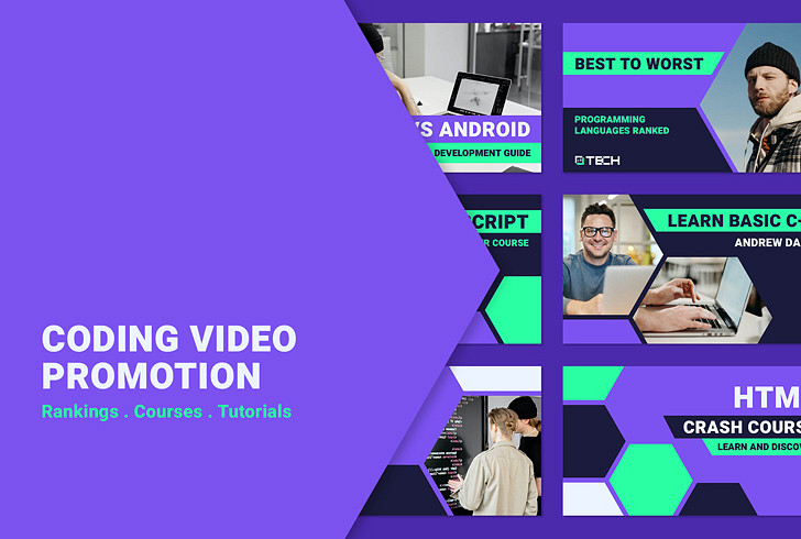 Шаблоны баннеров для YouTube-каналов | Renderforest