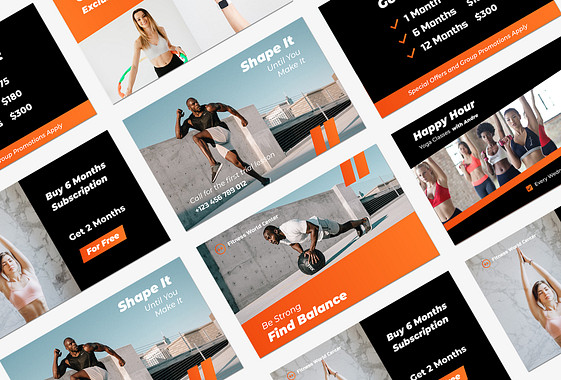 Набор дизайнов: Абонемент в спортзал