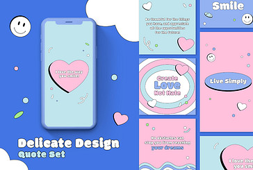 Set de Diseños Delicados para Frases