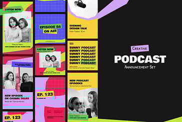 Set pour l'annonce de podcasts