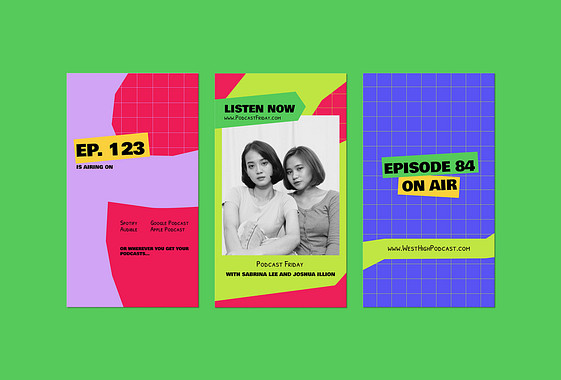 Set pour l'annonce de podcasts