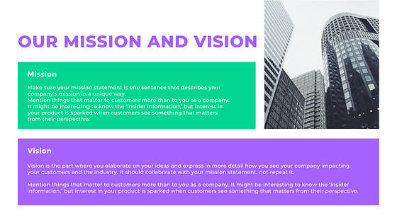 Pitch Deck-Unternehmenspräsentation