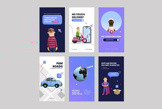 物流会社用の画像セット