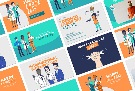 Набор дизайнов на День труда